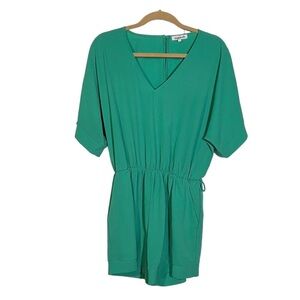 Magnolia Boutique Shamrock Green Romper Size Medium Summer Lightweight